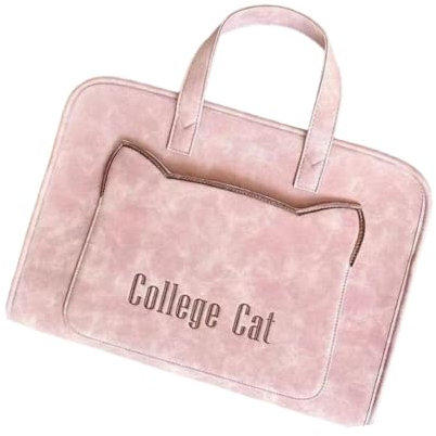 Oshhni Sac à bandoulière pour Ordinateur Portable de 16 Pouces, Sacoche pour Ordinateur Portable de Voyage, Rose