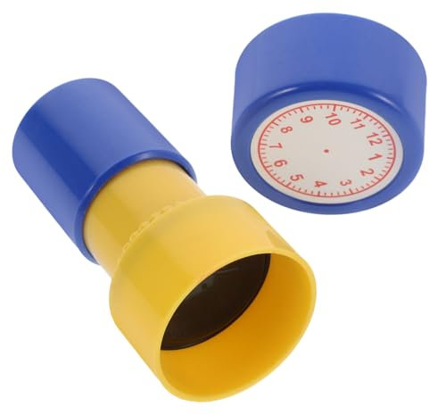 BESTonZON Junge Mädchen Uhr Stempelset Lernspielzeug Für Zeitverständnis Selbststempel Blau Pädagogisches Uhrzeit Lernwerkzeug Für Klassenzimmer Haus Party Nutzung