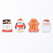 evelay 4 Christmas Tin Box Empty Storage for Cookie Biscuit Cake Shaped Tins Container Canisters with Cute Santa Penguin Snowman Gingerbread Man Design