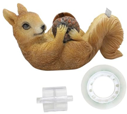 JOINPAYA Klebebandspender Aus Kunstharz in Eichhörnchenform Kreativer Washi-klebebandhalter für Bürobedarf Kleiner Klebebandspenderständer