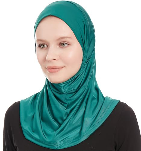 Ayisah Hijab Kopftuch Damen Muslimisch - Dunkelgrün Instant Kopftuch - Ready To Wear Schal - One Piece Amira Hijab Schal - Kopftücher Für Damen