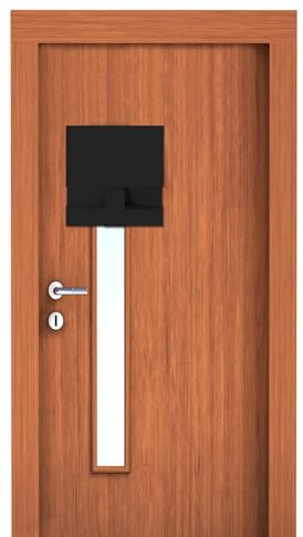 Maritown Classroom Door Window Curtains 1 Panel No Drill Blackout Privacy French Door Blinds Front Door Curtain Stick on Shades for Patio Door Backdoor Classroom Glass Door Window Cover