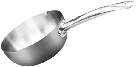 ABOOFAN Casserole Inox Pour Lait Et Cuisson Polyvalente Fond Plat Résistant Haute Température Compatible Induction Gaz Électrique