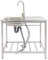 Banco de trabajo de acero inoxidable, fregadero independiente, fregadero móvil, fregadero de cocina de acero inoxidable, lavabo multifunción con grifo, para exteriores y camping (modelo A)