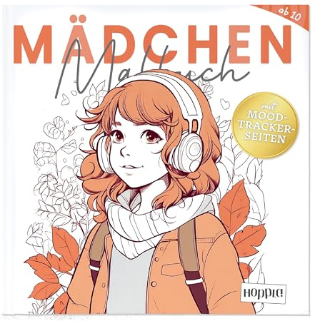 Malbuch für Mädchen (ab 10 Jahre) mit Tagebuch und Moodtracker, Kreatives Ausmalbuch für Achtsamkeit, Fashion und Fantasie