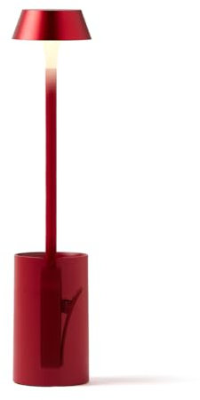 Lexon MIMI Leselampe Buch Klemme, Mini LED Licht mit flexiblem Arm & Touch, 9 Farben, dimmbar, USB-C aufladbar, Tischständer für Bett oder Reise - Dunkelrot