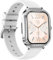 Montre Connectée Femmes, Ecran effet diamonté 1,75 HD avec afichage Floral Bracelet -Notification SMS Messenger -couleur Argenté avec 2 bracelet / Acier et Cuivre