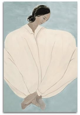 Sofia Lind Abstrakte Figuren (1) Kunst-Leinwand-Poster, Schlafzimmer, Wohnzimmer, Dekoration, Gemälde, ungerahmt, 30 x 45 cm