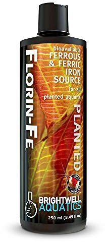 Brightwell Aquatics Florin-Fe Suplemento de hierro para acuarios plantados - Fuente de hierro de doble acción para el crecimiento de las plantas, clorofila y follaje vibrante - Dosificación diaria