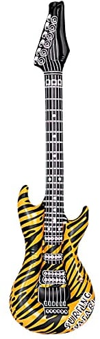 W WIDMANN MILANO Party Fashion - Aufblasbare Gitarre, Länge circa 105 cm, Instrument, Luftgitarre, Mottoparty, Karneval