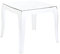 CLP Design Kunststofftisch Queen I Pflegeleichter quadratischer Beistelltisch I Wetterbeständiger Outdoor Tisch, Farbe:transparent