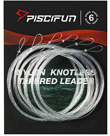 piscifun Fly Angeln konisch Vorfach mit loop-9 '5 Pack