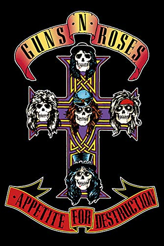 Guns N' Roses Poster (61cm x 91,5cm) + Geschenkverpackung. Verschenkfertig!