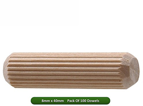 Fort Fasteners Wooden Dowel 8mm x 40mm Pack Of 100
