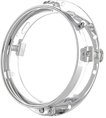 SKUNTUGUANG 7 Zoll Halterung Ring LED Projektor Kopf Licht für Motorrad (chrom)