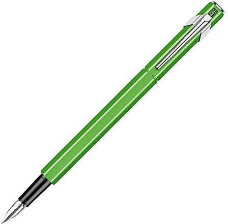 Caran d'Ache Füllfederhalter, grün-gelb fluo, Feder B, 0843.230, 1 Stück (1er Pack)