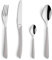 Kuppels Prisma Ensemble de Couverts de Table, Ménagère 24 pièces pour 6 personnes, Service de Couverts, Acier Inoxydable (Gris Clair)