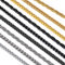 Suplight Collana Uomo Acciaio Oro 61cm/ 3mm Catena Corda Intrecciata Catenina Placcata Oro 3mm Collana Placcata Oro Donna Regalo per papà