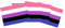 Genderfluid Sticker Paket (30, 50 oder 100 Stück) 7,4 x 5,2cm Aufkleber Pride Lgbt