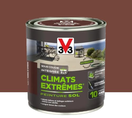 Peinture sols extérieurs Climat Extrême satin 0,5L (teinte au choix) V33 (terre d'ombre) - Teinte : Terre d'ombre