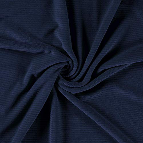 Stretch-Cord-in 11 verschiedenen Farben-Meterware-50cm Schritte-Meterware (006-Indigoblau)