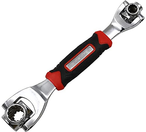 Wincal Clé à douille 52 en 1, clé à cliquet universelle, clé de rotation à 360 degrés, outils à main universels de réparation de voiture de meubles