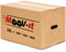 Lot de 20 cartons de déménagement, en carton renforcé et résistant, pour expédition avec poignées, rangement et emballage, réutilisables, - 50 x 30 x 30 cm