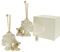 Formoso Bomboniera Profumatore Orsetto Porcellana Beige e Rosa Albero della Vita Nascita Battesimo h 10 cm con Scatola Set 2 pz Art 03A006