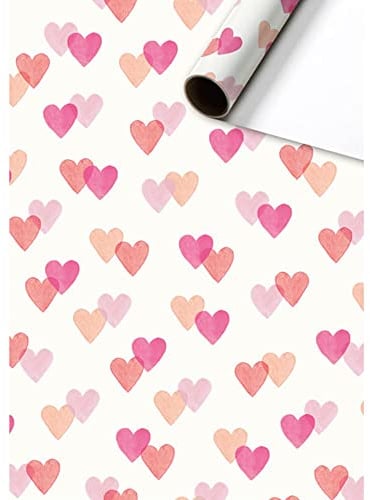 Stewo Papier cadeau Motif cœurs roses 70 x 200 cm