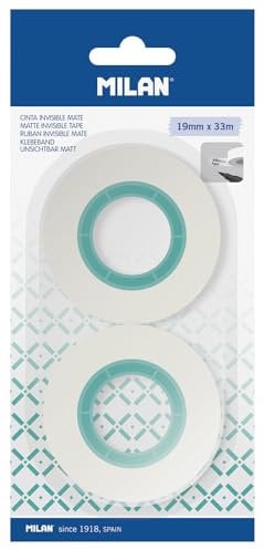 MILAN Blister 2 nastri adesivi invisibili opachi 19 mm x 33 m