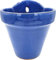 FRANCACOR Maceta Colgante Pared Barro Esmalte Azul ELECTRICO 18 cms Exterior