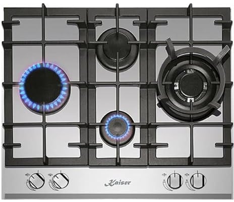 Kaiser Grand Chef Gas Hob | 60cm Gas-Powered 4 Burner Cooktop (White)