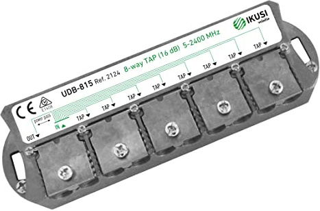 Derivadores de interior 16 dB blindados 5-2400 MHz UDB-815 8 salidas IKUSI 2124