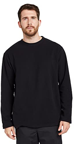 Peter Storm Men's Bracken Crew Fleece Top with made with 100% Recycled Polyester, Men's Lightweight Fleece Midlayer (UK, Alpha, XS, Regular, Regular, Black)
