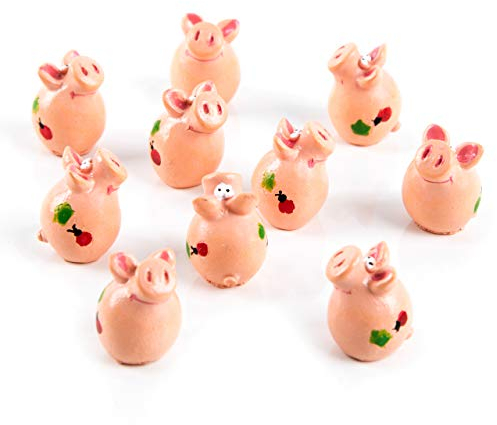 Logbuch-Verlag 10 kleine Glücksschweinchen Glücksbringer Neujahr mini Glücksschwein Give-Away 2,5 cm Geburtstag Silvester