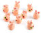 Logbuch-Verlag 10 kleine Glücksschweinchen Glücksbringer Neujahr mini Glücksschwein Give-Away 2,5 cm Geburtstag Silvester
