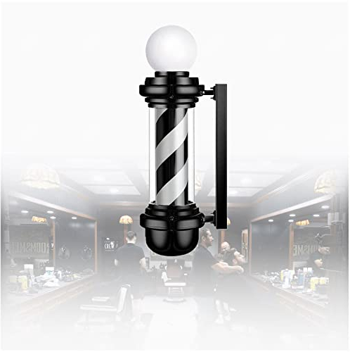 VVLXRIC Poste De Barbero , Ip54 A Prueba De Agua, Profesional Lampara Barberia , Accesorios De DecoracióN De BarberíA Poste De Barberia JYT13 ,A