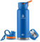 IDEUS Vakuumisolierte Wasserflasche, 40oz (1140 ml) Edelstahl Doppelwand Flasche Metall Sport Kantine mit auslaufsicherem Schraubverschluss (Königsblau)
