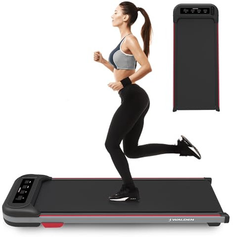 Elektrisches Laufband für Zuhause, Büro, Joggen, Laufen, ultraflach, schmal, Fitness, Workout, Fernbedienung, Walden F2800 (F2800 UK)