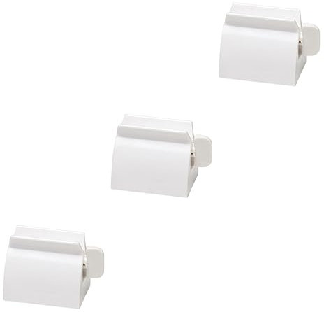 Healeved 3pcs Toothpaste Squeeze Tool Rolling Squeezer for Tube Multi-Purpose Face Hand Extruder Stylish Dispenser White