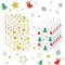 Coicok 394 Stück Weihnachten Glitzer Stickers, Weihnachtsaufkleber, Weihnachtssticker Selbstklebend, Aufkleber Weinachten Weihnachtsbaum Sterne Schneeflocken für Weihnachtliche Bastelarbeiten und Deko
