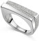 Materia Damen Ringe Silber 925 Zirkonia gehämmert SR-179-50