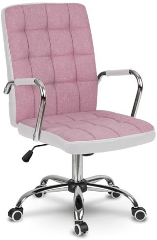 Sofotel Bürostuhl Benton - Schreibtischstuhl Stuhl Büro mit Höhenverstellung - Bequem Praktisch - Atmungsaktives Gewebe - Stabile und Langlebige Konstruktion - 66 x 66 x 105 cm - [Rosa]