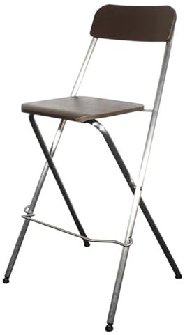 Sitzhöhe: 75 Cm/30 Zoll Hochstuhl mit Lehne, Outdoor Metall Thekenhocker für Erwachsene, Klappbarer Barhocker mit Holzmatte (Size : 1Pc)