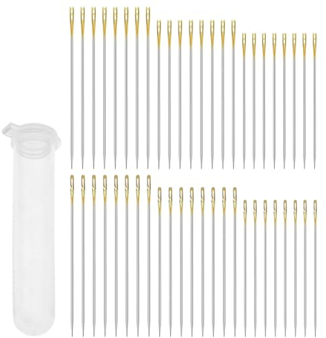 Selbsteinfädelnde Nähnadeln 48 Stück Nähnadeln mit offener öse 3 Größen Nadeln Nähen Sticknadeln für Hand Nähen DIY Stickerei