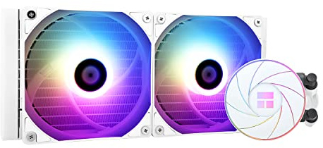 TR AQUA ELITE 240 Weiß ARGB CPU Wasserkühler Weiß Aio CPU Kühler 240 Kühlreihgröße 2 x 120mm PWM-Lüfter S-FDB Lager für AMD/AM4/AM5 INTEL LGA1150/1151/1155/1156/1200/1851/1700