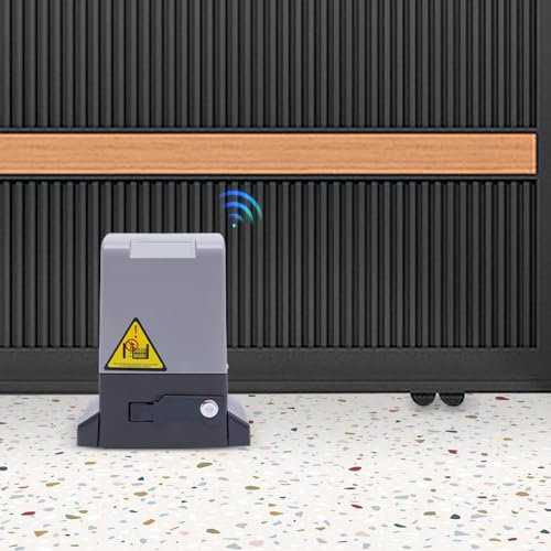 KiwiHood Abrepuertas correderas automáticas Heavy Duty Accesos Seguridad Puerta Operador Kit de hardware eléctrico Rolling Entrada Puerta corredera Motor hasta 1200 kg con 2 mandos a distancia