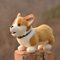 Simulation Welsh Corgi Plüschtier Stofftier Welpenpuppe Es gibt Aluminiumdraht in den vier Gliedmaßen und es kann fest stehen.(Ohne Aluminiumdraht in den vier Gliedmaßen kann es nicht fest stehen.)