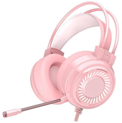 Limtula Auriculares para Juegos Ordenador Auriculares con Micrófono Fácil Control Sonido Y Orejeras Transpirables Sonido 4D
