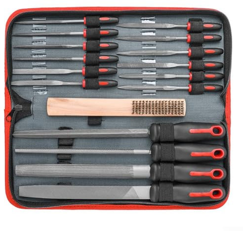 14 limas de aguja de precisión y limas de ingeniero para trabajos de metal, madera y plástico